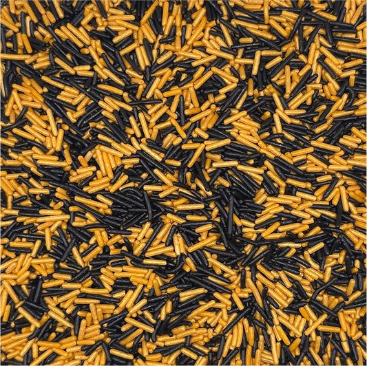 NCS Black & Gold Jimmies Edible Sprinkles – Cupcake, Cake & Cookie Decorations, 7 oz