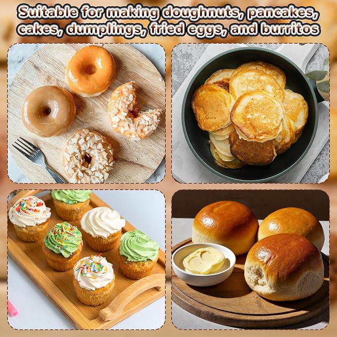 6Pcs Round Cookie Cutters Set (2, 3, 3.5, 4, 5, 6 Inch), Stainless Steel Biscuit Molds in Graduated Sizes, 1.2" Deep Circle Ring Cutters for Baking, Pastry, Donuts, Scones, Fondant, Sandwiches, Cake