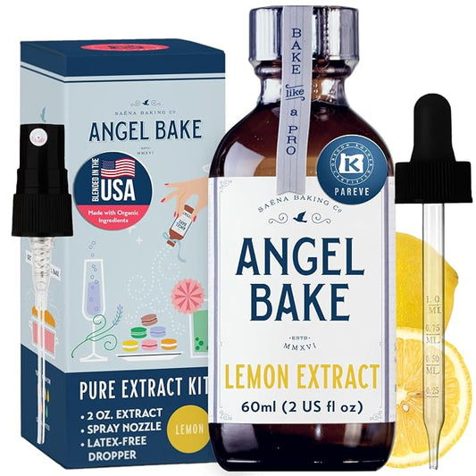 Angel Bake Pure Lemon Extract, 5X Distilled, 2 oz w/ Sprayer