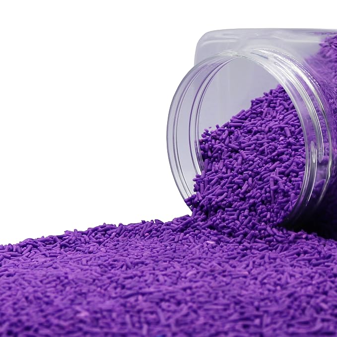 Decorating Sprinkles By FirstChoiceCandy- 2 LB - Colorful Jimmies Great For Topping for Bakery, Ice Cream, and Confectionary - Kosher Sprinkles In a Resealable Container (Purple)