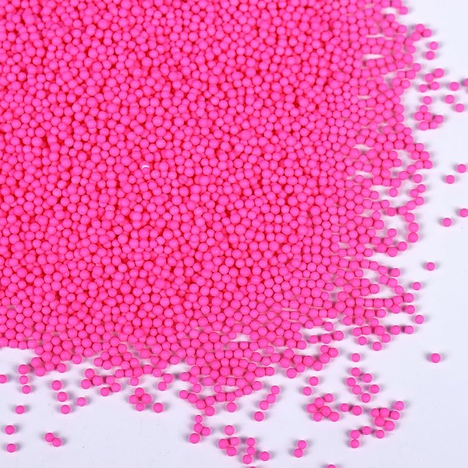 Pink Nonpareils Sprinkles, Edible 2mm Pearl, Pink Sprinkles for Cake Decorating, Cake Pops, Cupcakes, Cookies, Macarons, and Ice Cream(120g/4.23oz)