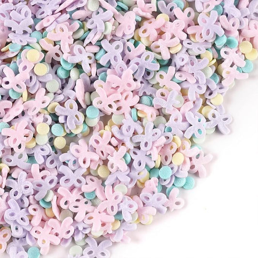Sprinkles for cake decorating, 7 Ounces Macaron Color Bows Confetti Sprinkles for Cupcake, Cookies, Ice Cream Topper, Edible Cake Decorationss, Baking Desserts