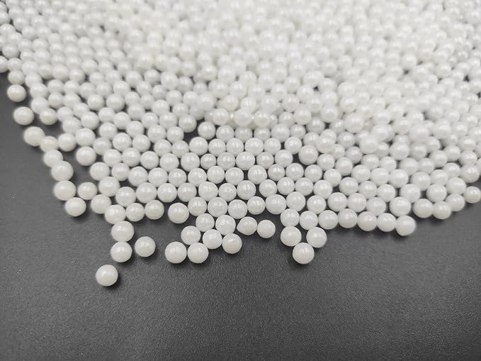 Edible White Pearl Sugar Sprinkles 3.9 oz, 4mm Candy Pearls Ideal for Baking, Cake and Cupcake Toppers, Cookie Decoration, Ice Cream Topping, Wedding Shower Valentines Halloween Christmas