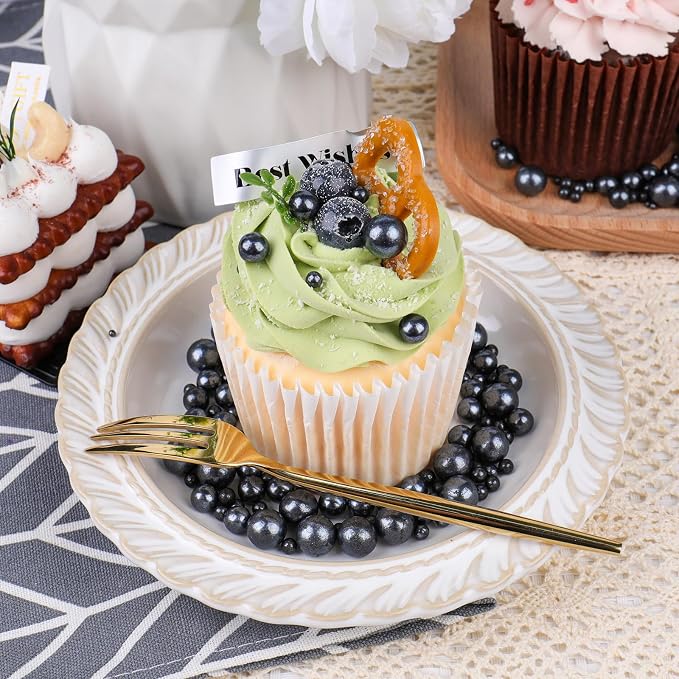 Black Sprinkles for Cake Decorating, 130g/4.6oz Edible Black Pearl Sprinkles Mix, Sugar Candy Pearls for Baking, Cookie Decorations and Cupcake Toppings, Wedding Party Halloween Supplies