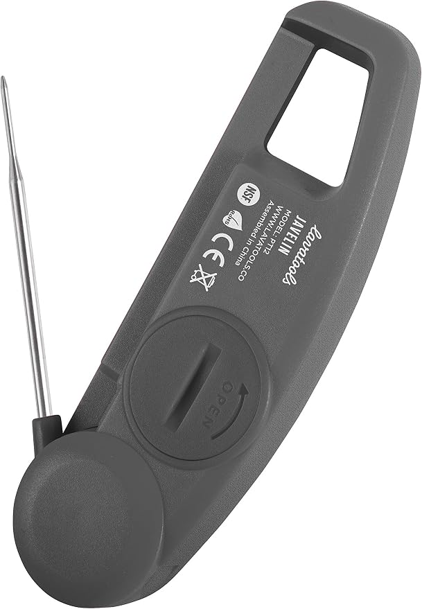Lavatools Javelin® Ultra-Fast 3-Second Digital Instant Read Meat Thermometer for Grill and Cooking, 2.75" Probe, Compact Foldable Design, Large Display, IP65 Water Resistant, NSF Certified – Sesame