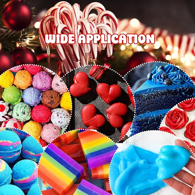 Food Coloring - Rainbow Liquid Icing Food Coloring Set for Baking, Cake Decorating, Easter Egg, Airbrush - 7 Colors Tasteless Edible Food Color Dye for Fondant, Drinks, DIY Slime, Crafts - 15g Each