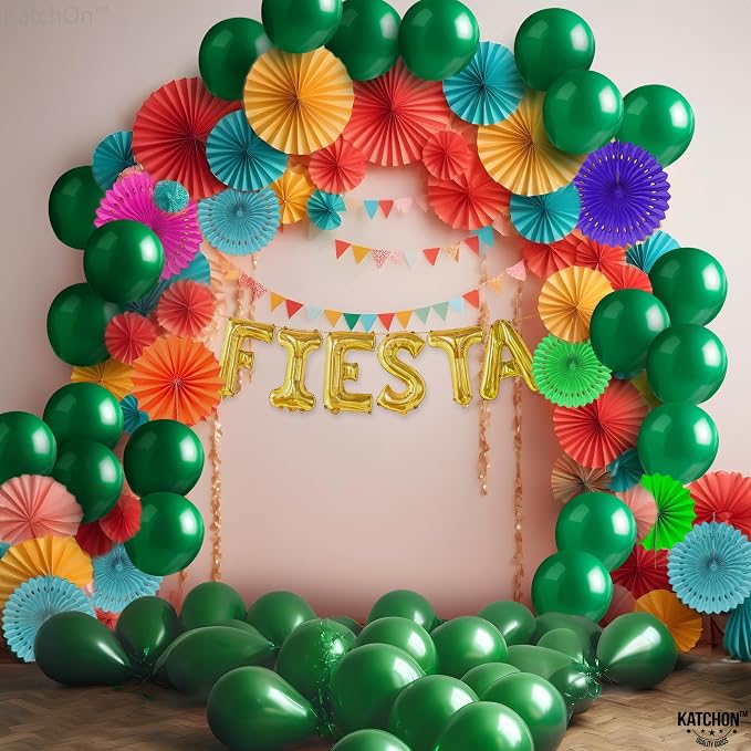 KatchOn, Dark Green Balloons - 12 Inch, Pack of 110 | Emerald Green for St Patricks Day Decorations, Birthday Decorations | St Patricks Day Balloons for Ramadan Decoration for Home | Eid Decorations
