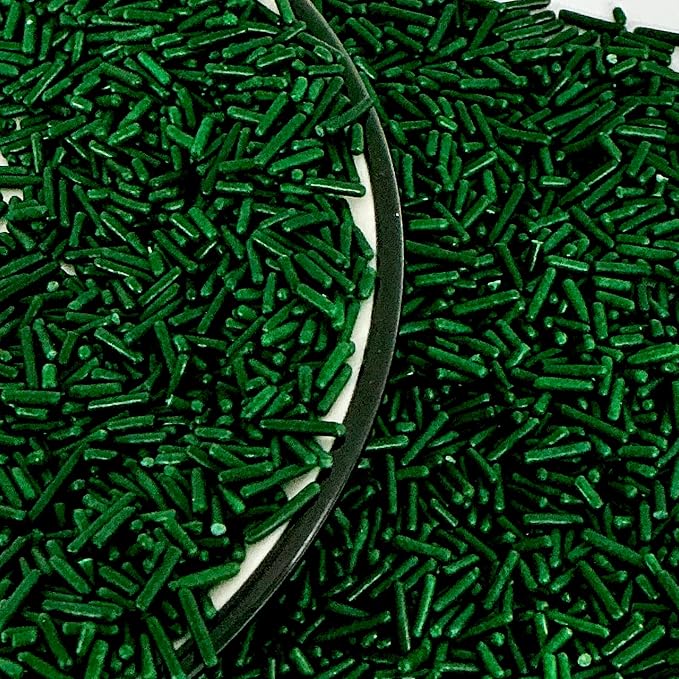 Homipooty Green Soft Jimmies Sprinkles Edible Candy Jimmies Sprinkles for Cake Decorating 78g/2.75oz Cookie Cupcake Topper Ice Cream