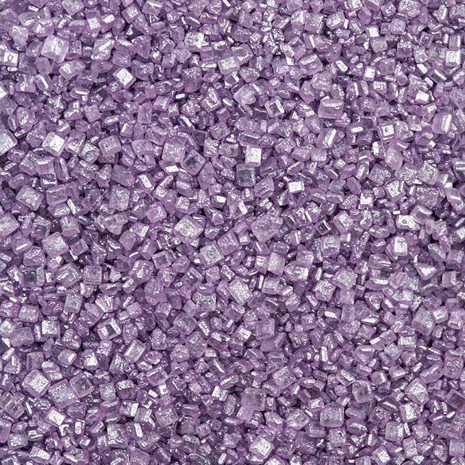 Brew Glitter - Purple Pearl Rimming Sugar (1LB, 1x Resealable Bag) Cocktail Garnish for Mixed Drinks & Refreshments