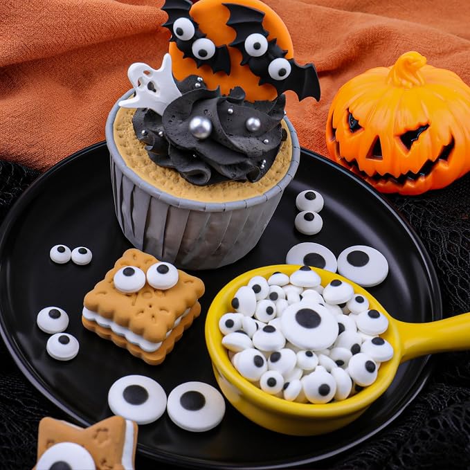 Edible Candy Eyes Sprinkles for Cake Decorating 4.6oz, Halloween Eyeball Sprinkles for Cookie Baking Ice Cream Brownie Cupcake Toppings