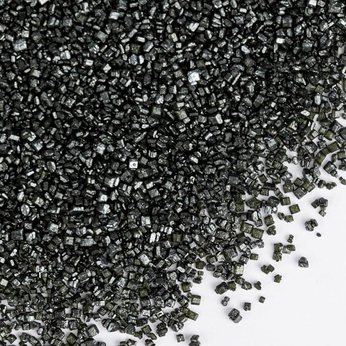 Twisweet Black Sprinkles, Edible Sanding Sugar Crystals for Cake Decorating, Extra Fine Candy Sprinkles for Baking, Cupcake Topping Ice Cream Donut Cookies Decoration, Wedding Party Halloween Christmas Supplies (150g/5.3oz)