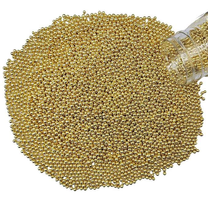 Homankit Gold Nonpareils Sprinkles Cookie Decorations Mini Pearls for Decorating Cake, Baking, Cupcake Toppers, Ice Cream, Donuts 3.88 Ounce