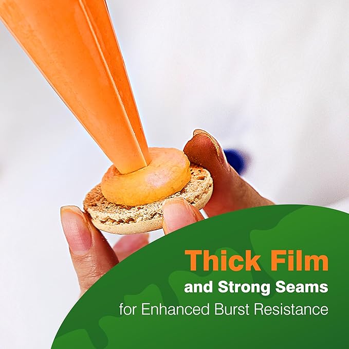 Disposable Piping Bags, Biobased Cake Decorating Bags, Eco-Friendly Pastry Bags, 12 Inch, Anti-Burst, Pack of 200