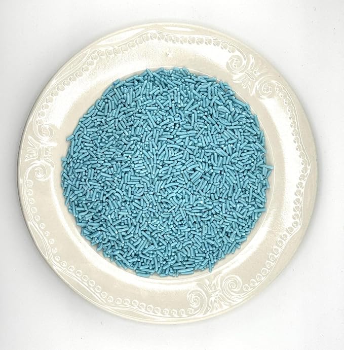 Light Blue Sprinkles 4oz pack for Baking Cakes, Cupcakes, Cookie Decorations, Ice Cream and Donut Toppings Edible Decorating Baking Supplies Baby Blue Jimmies