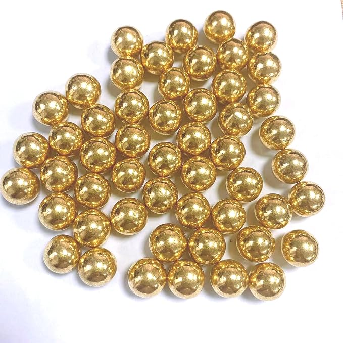 PhilaeEC Gold Pearls 14mm Size Sprinkles for Cake Decoration Edible Candy Baking Cookie Cupcake Toppers Wedding Party Valentines Halloween Christmas Supplies 3.88oz