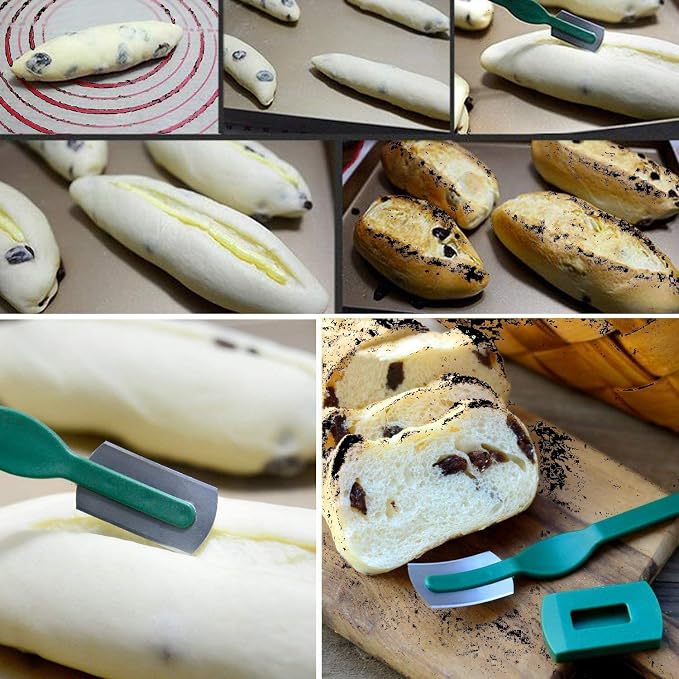 O'CREME Baker's Bread Lame Dough Scoring Tool Fixed Blade and Protective Cover - Homemade Professional Sourdough, Baguettes and French Bread - 5