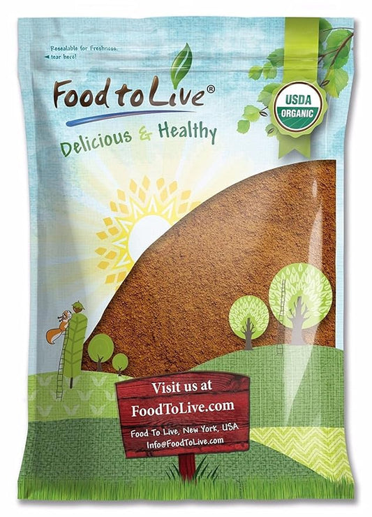 Food to Live Organic Cocoa Powder, 4 Pounds Natural, Unsweetened, Non-Dutched, Non-GMO, Kosher, Sirtfood, Bulk