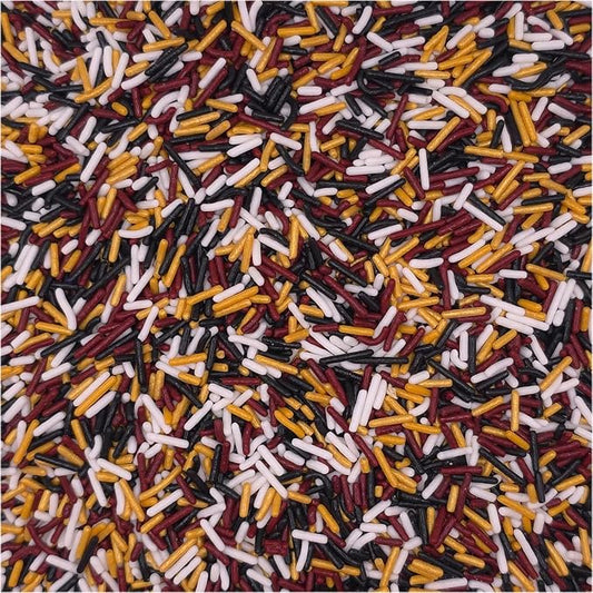 NCS Washington Game Day Burgundy, Black, White & Gold Jimmies Edible Sprinkles – Cupcake, Cake & Cookie Decorations, 7 oz