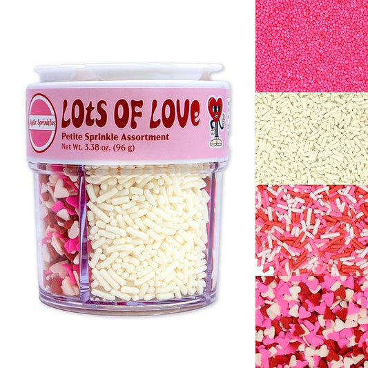 Mystic Sprinkles 4 Cell Sprinkle Assortments (Lot's of Love, Petite)