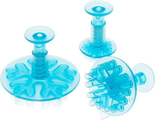 Ateco Snowflake Sugar Paste Cutters with Plunger, Graduated 3 Piece Set
