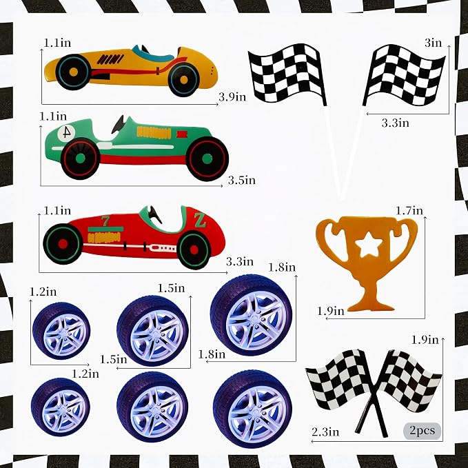 Racing Cake Toppers Racing Themed Birthday Party Racing Car Birthday Cake Decorations