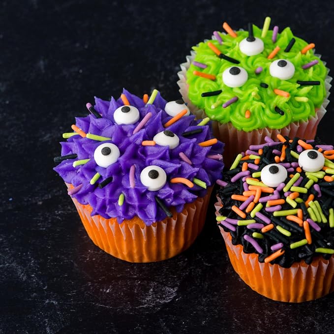 Sweets Indeed Dye-Free Candy Eyeball Sprinkles, 2.92 oz | Edible Sugar Eyeball Decorations for Cookies, Cupcakes & Cakes | No Artificial Dyes