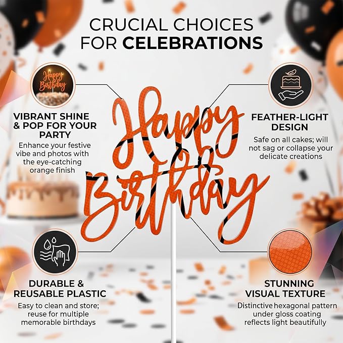 Happy Birthday Cake Toppers, Basketball Cake Decorations for Boys Girls Men Women Birthday Anniversary Party Decor Supplies