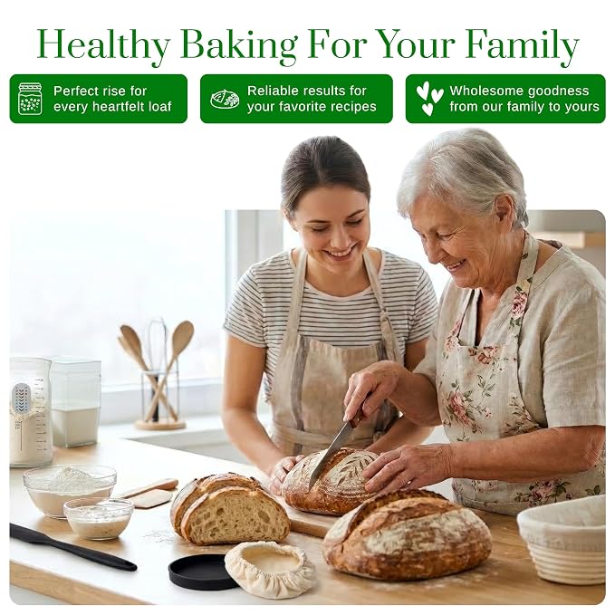 Organic Sourdough Starter - Non-GMO Dehydrated Heirloom Style Organic Sourdough Starter Kit for Sourdough Bread, Pizza, Buns, Pancakes, Muffins | Easy to follow instructions.
