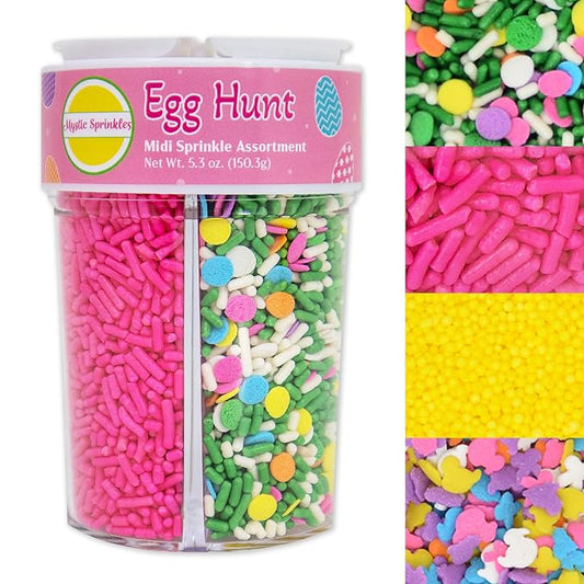 Mystic Sprinkles 4 Cell Sprinkle Assortments (Egg Hunt, Midi)