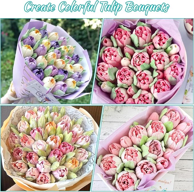 Russian Piping Tip Extra Large Flower Piping Tips for Cake Decorating Stainless Steel Floral Nozzle Frosting Pipings Kit for Pastry Cupcake Cake Decorating Wedding Birthday