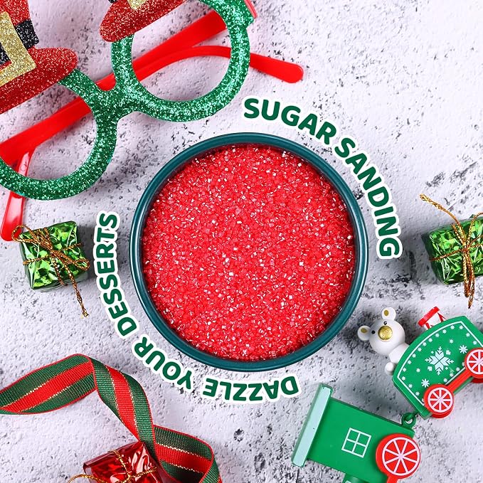 Red Sugar Sprinkles for Cake Decorating, 4.02oz Red Cake Sprinkles Edible for Cupcake Toppers Baking Cookies Ice Cream Chocolate Birthday Party Decorations