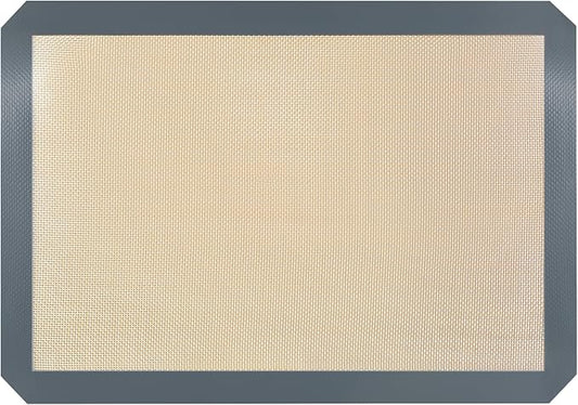 Silicone Baking Mat, 16.5" x 11.6" Silicone Cookie Sheets for Baking, Reusable Baking Mat, Non-Stick Reusable, Food Safe, Dark Gray Oven Baking Sheet for Making Cookies Macaroons Bread 1 Pack