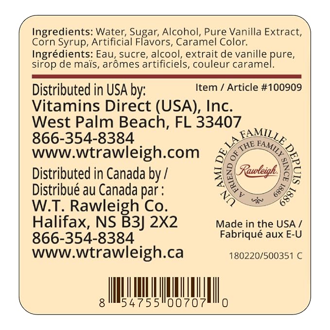 Rawleigh Double Strength Vanilla Flavoring – 2X Concentrated Vanilla from Pure Bourbon Madagascar Beans | Rich Baking Flavor, Use Less | 12 fl oz Value Size | Cost-Effective Alternative to Pure Vanilla Extract - Pack of 3