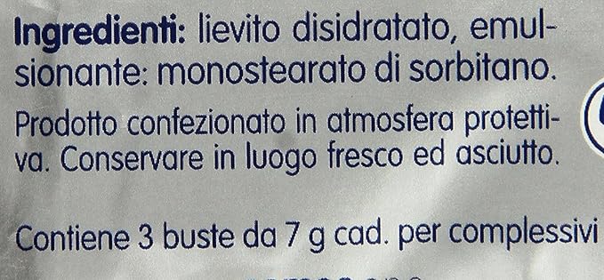 Paneangeli Mastro Fornaio Yeast For Pizza 3 Envelopes, 3 Count (Pack of 3)