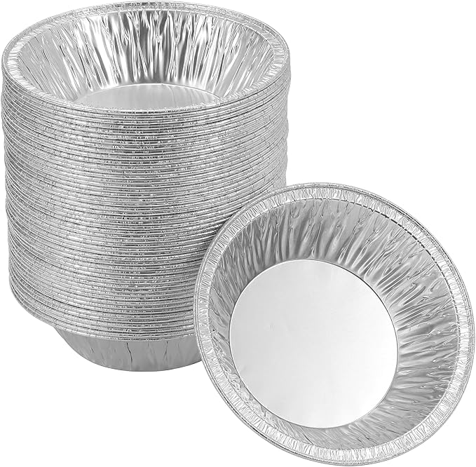 Waytiffer (50 Pack Pie Pans 5 inch,Mini Pie Tins HEAVY-DUTY Disposable Aluminum Foil Tart,pie Pans for Baking Personal Mini Pies, Easily Stack & Store, Freeze & Reheat