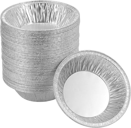 Waytiffer (50 Pack Pie Pans 5 inch,Mini Pie Tins HEAVY-DUTY Disposable Aluminum Foil Tart,pie Pans for Baking Personal Mini Pies, Easily Stack & Store, Freeze & Reheat