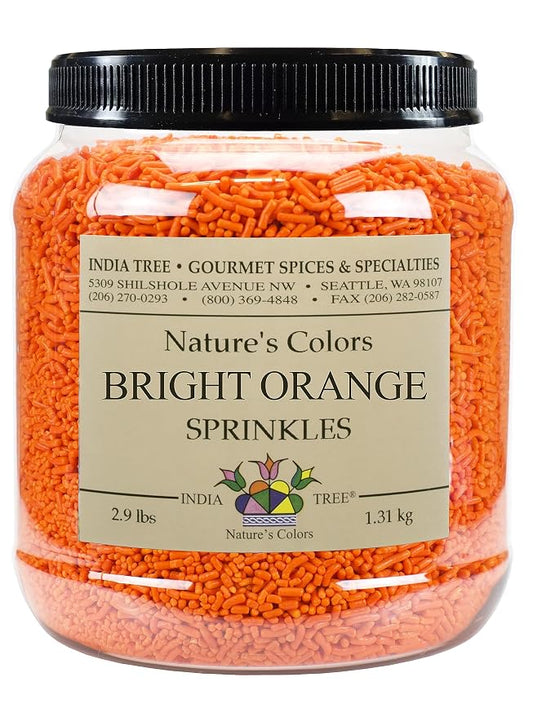 Bright Orange Sprinkles, Shimmery Sugar Sprinkles for Baking and Decorating, 2.9 Lb Canister (Pack of 1)