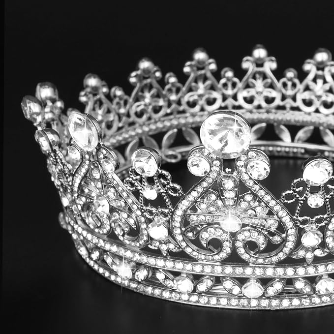 Silver Crown Cake Topper for Wedding Birthday Baby Shower Party Favors