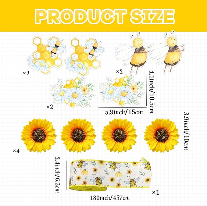 Honey Bee Baby Shower Diaper Cake Decorating Kit Party Supplies Gender Reveal Decorations Baby Shower Gifts Cake Topper Sweet As Can Bee Party