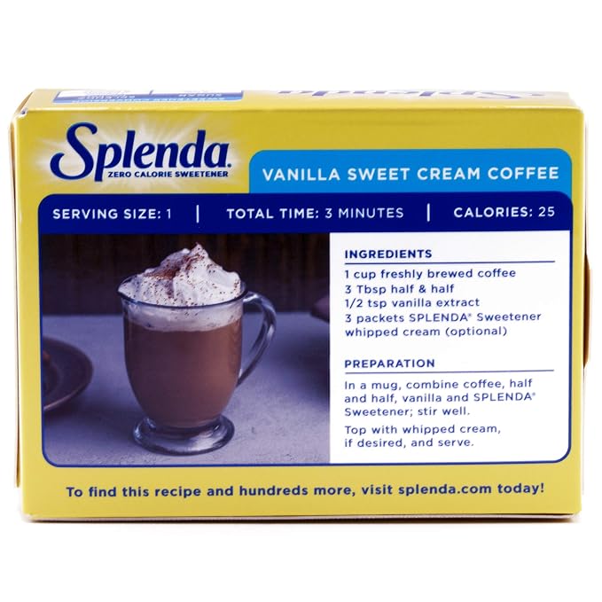 SPLENDA Zero Calorie Sweetener, 100 Count (Pack of 2)