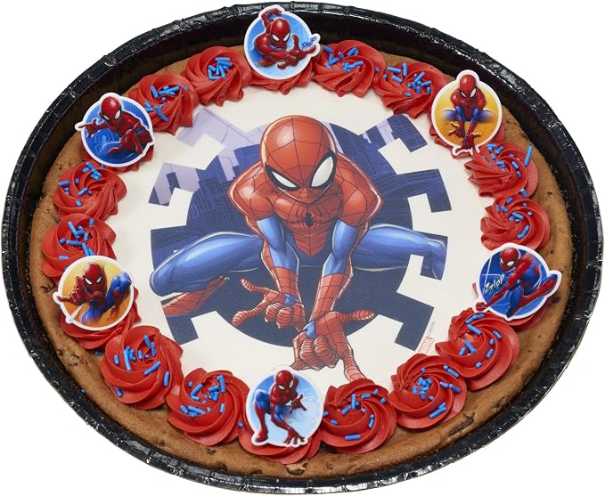 Marvel's Spider-Man Rings | 24 | Neighborhood Hero Cupcake Toppers For Birthday Parties & Celebrations, Food Safe - 24 Pack