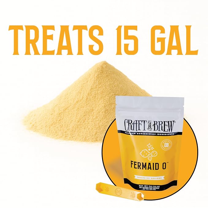 Craft A Brew - Fermaid O - Wine Yeast Nutrient - More Natural Nitrogen Source - At Home Winemaking - Promotes Consistent Wine Fermentations - Used in Beer & Mead Brewing - 1oz