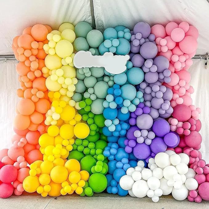 Voircoloria Balloons, 66pack 12inch Assorted Color Rainbow Latex Party Balloons for Wedding, Birthday, Graduation, Bridal Shower, Baby Shower, Gender Reveal, Anniversary Party Decorations