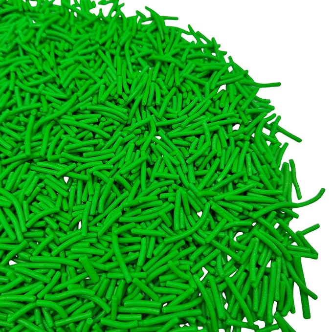 Jimmies Sprinkles, Edible Jimmy Sprinkles, Green Crunchy Jimmies Mix for Cake Decorating, Edible Cookie Cupcake Decorations for St Patrick's Day Baking and Christmas Party Treats