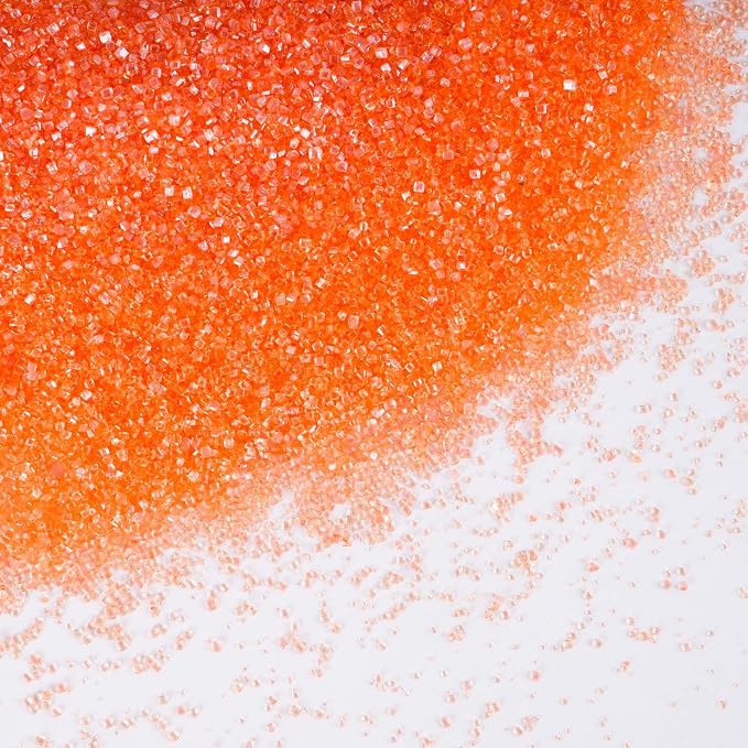 Kasvan Orange Sanding Sugar Sprinkles - Edible Sugar Crystals, Baking Cake Decorations, Ice Cream Toppings cupcake Decorating, Wedding Party Chirstmas Supplies, 85g/3.2oz (Orange)
