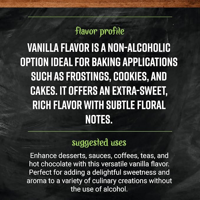 Frontier Co-op Organic Pure Vanilla Flavoring, 4 fl oz - For Baking, Homemade Coffe Syrups, and Beverages