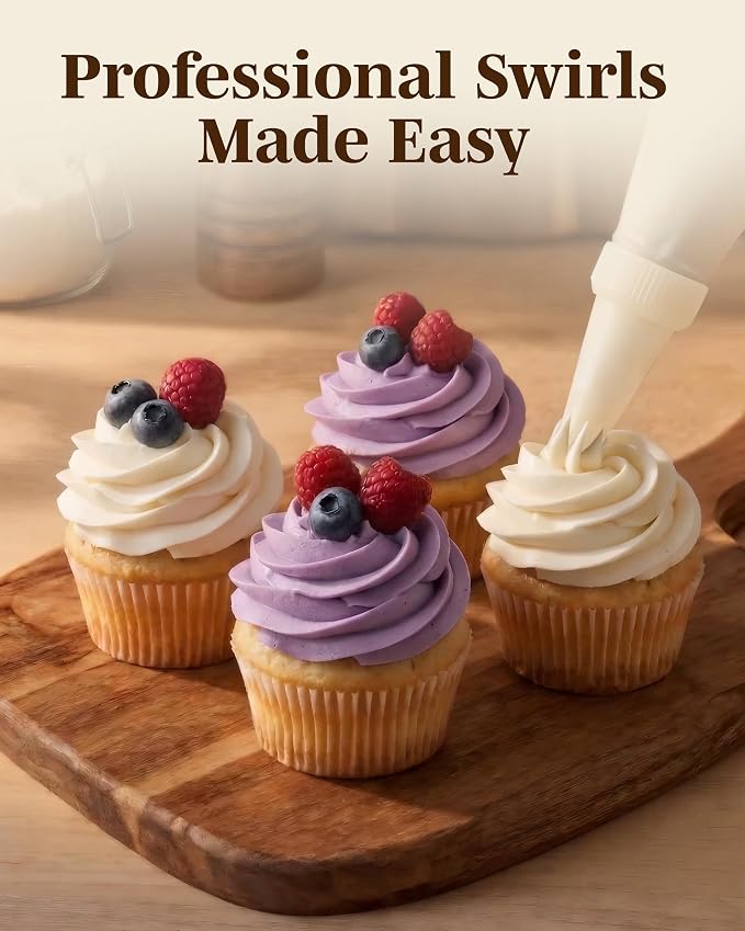 Cake Decorating Piping Bag Couplers - Locking Nut Cake Decorating Supplies Icing Bag Connector Pastry Kit Cupcake Decorating Kit Baking Supplies, Fits Most Standard Tips, Made In USA (50 Pcs)