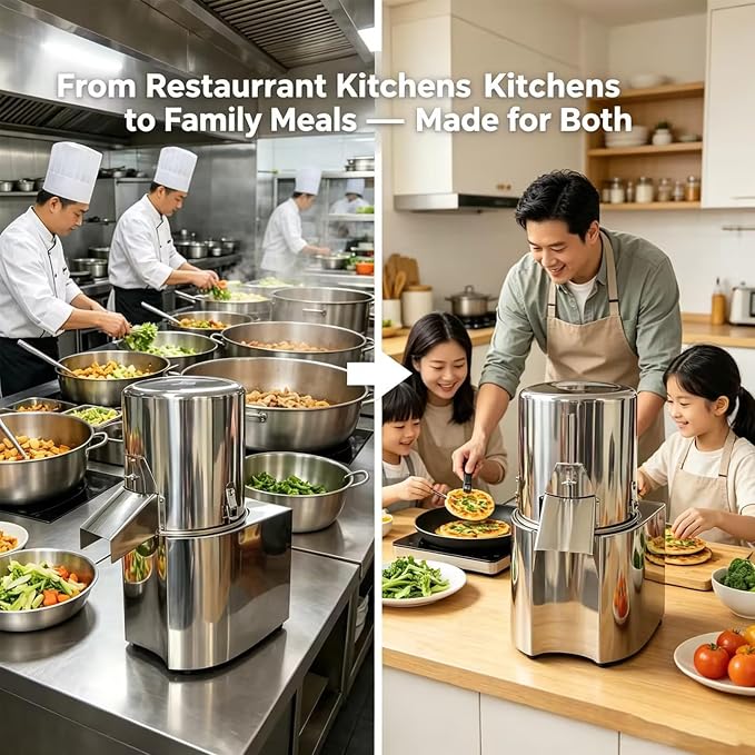 Electric Food Processor – Pasteles Machine & Vegetable Chopper, 550W 120kg/h Commercial Meat Grinder, Stainless Steel Heavy Duty for Restaurant Home Canteen, 110V