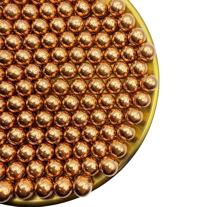 CandiJumpin 10mm Large Rose Gold Edible Pearls, Rose Gold Pearl Sprinkles for Cake Decorating Large Sugar Pearls Edible Cake Decorations Pearl Sugar Sprinkles Cupcake Toppers Baby Shower Party Birthday Wedding Christmas Supplies 3 OZ