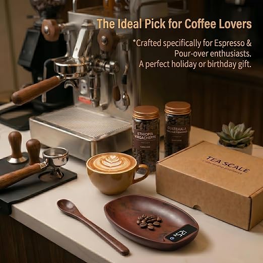 Portable Coffee Scale Mini Electronic Gram Scale Rechargeable Digital Scale for Home Office Coffee Making & Kitchen Use (Coffee)